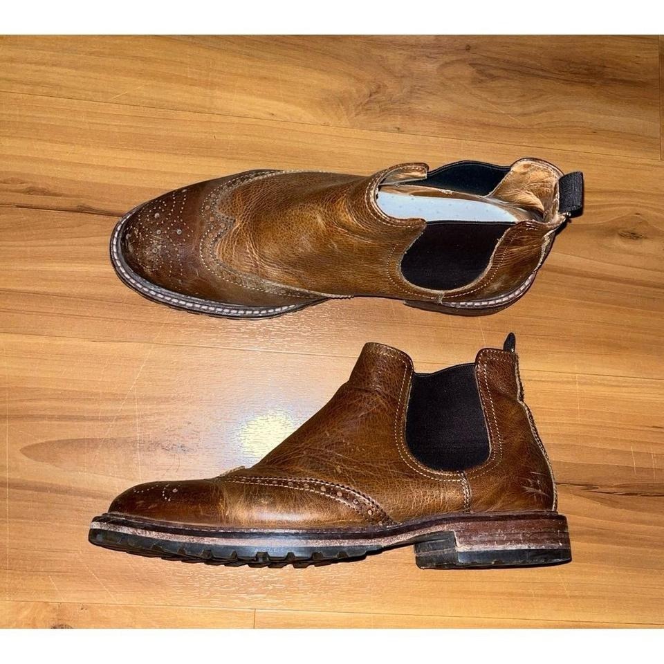 Mens Johnston & Murphy Kresser Chelsea Brown Distressed Heeled Boot